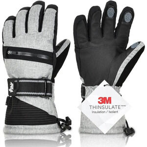 3M Thinsulate Ski Gloves Waterproof Gloves for  Men Cold Winter Weather Thermal
